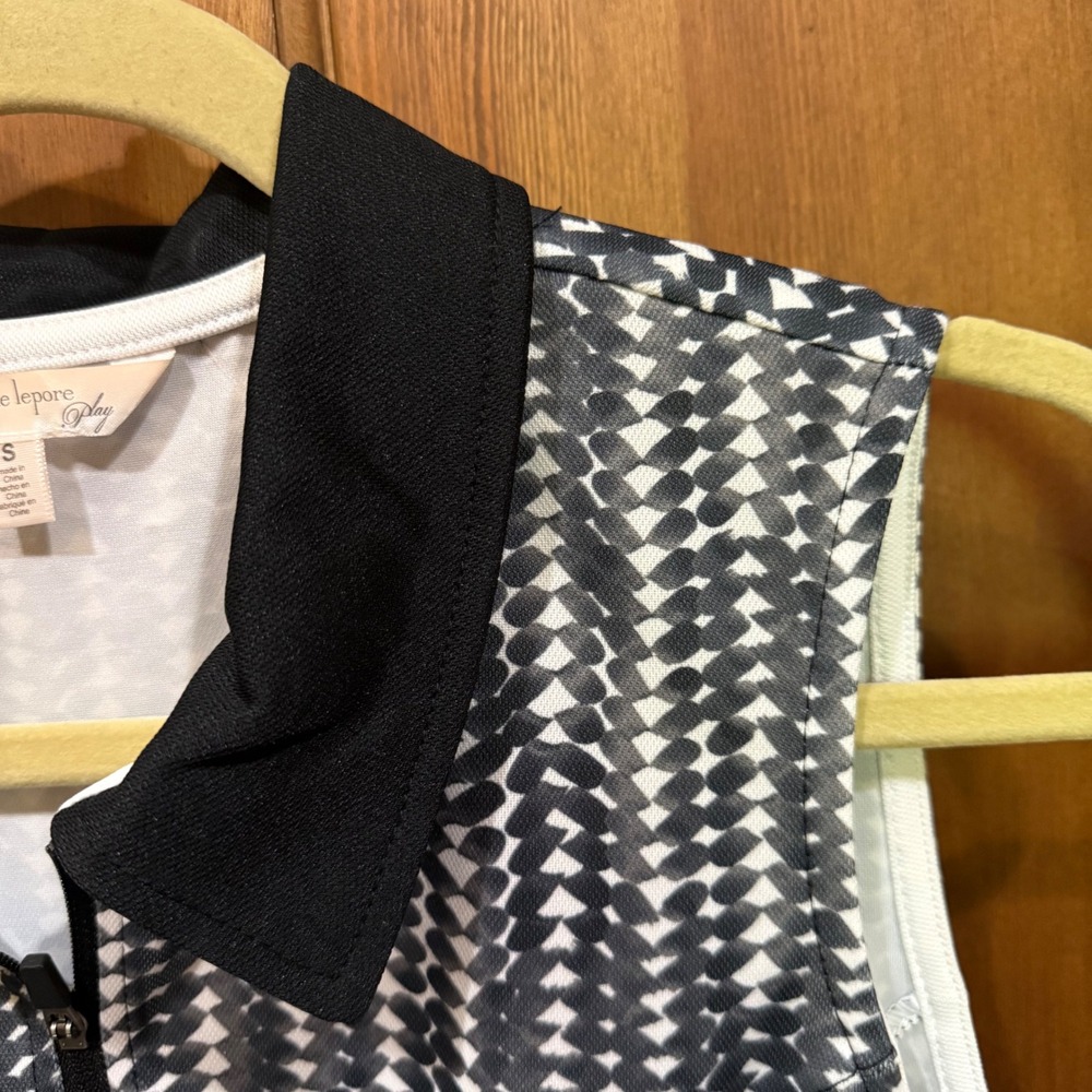 Nanette Lepore Play Womens Sleeveless Golf Tennis Dress Geometric Black White S - Picture 3 of 7
